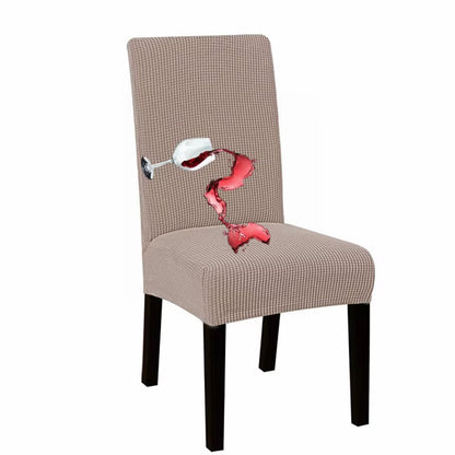 Waterproof Adjustable Chair Covers Set Dining Room Stretch Jacquard Spandex Seat Slipcover Removable High Back Chairs Cover