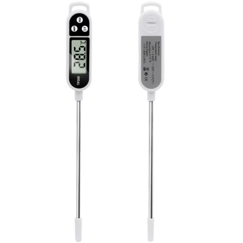 Food Thermometer Digital Real-Time Reading Meat and Beverage Thermometer with LCD Display and Probe Electronic Kitchen Thermomet