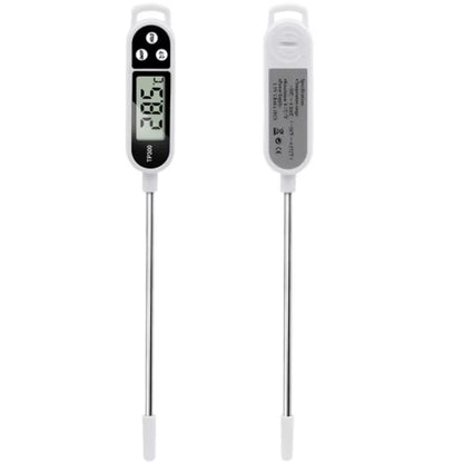 Food Thermometer Digital Real-Time Reading Meat and Beverage Thermometer with LCD Display and Probe Electronic Kitchen Thermomet