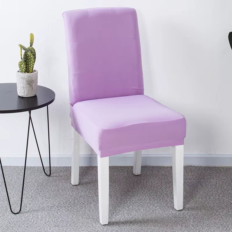 Dining Room Lycra Spandex Chair Cover Stretch White Chair Seat Slip Cover Removable for Kitchen Restaurant Chair Covers Wedding