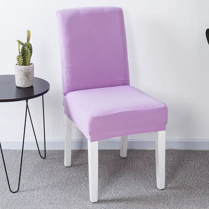 Dining Room Lycra Spandex Chair Cover Stretch White Chair Seat Slip Cover Removable for Kitchen Restaurant Chair Covers Wedding