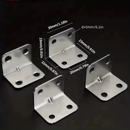 20Pcs Angle Iron Board Table, Chair, Cabinet, Wardrobe, Fixed Connector, 90-Degree Angle Iron Plate Bracket