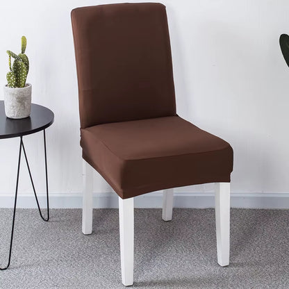 Dining Room Lycra Spandex Chair Cover Stretch White Chair Seat Slip Cover Removable for Kitchen Restaurant Chair Covers Wedding