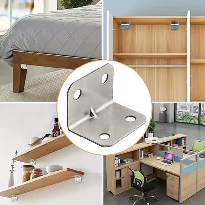 20Pcs Angle Iron Board Table, Chair, Cabinet, Wardrobe, Fixed Connector, 90-Degree Angle Iron Plate Bracket
