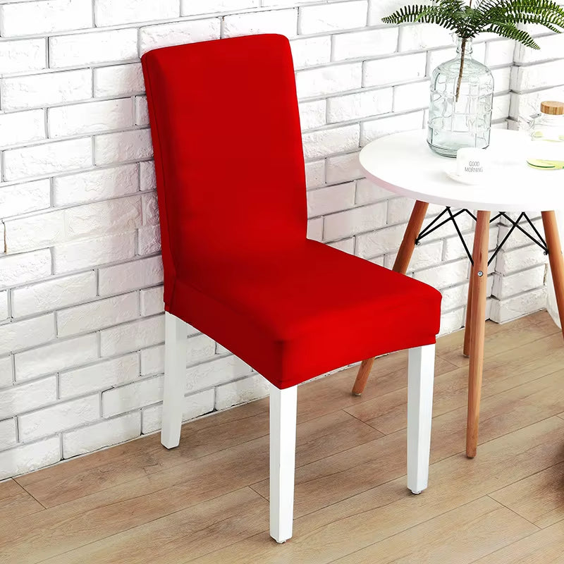 Dining Room Lycra Spandex Chair Cover Stretch White Chair Seat Slip Cover Removable for Kitchen Restaurant Chair Covers Wedding