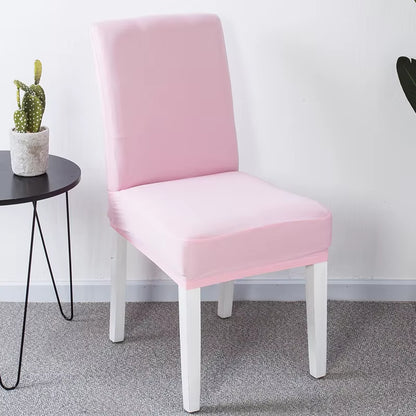 Dining Room Lycra Spandex Chair Cover Stretch White Chair Seat Slip Cover Removable for Kitchen Restaurant Chair Covers Wedding