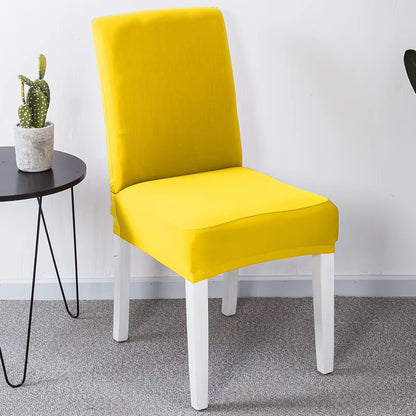 Dining Room Lycra Spandex Chair Cover Stretch White Chair Seat Slip Cover Removable for Kitchen Restaurant Chair Covers Wedding