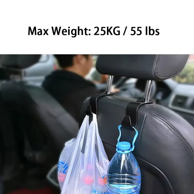 1 Pc Universial Car Storage Hooks Headrest Hooks Car Seat Hanger Hook Organizer Plastic Storage Holder for Handbag Purse