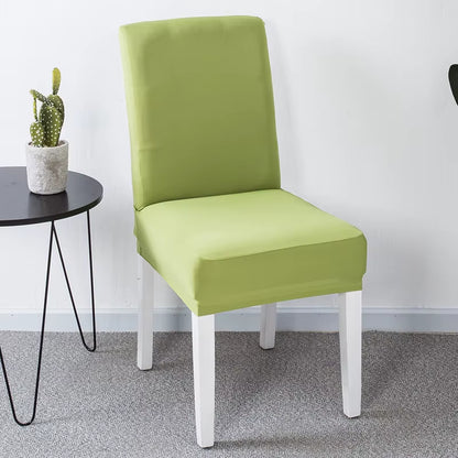 Dining Room Lycra Spandex Chair Cover Stretch White Chair Seat Slip Cover Removable for Kitchen Restaurant Chair Covers Wedding