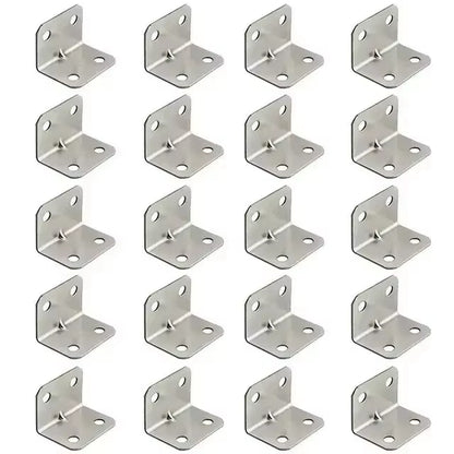 20Pcs Angle Iron Board Table, Chair, Cabinet, Wardrobe, Fixed Connector, 90-Degree Angle Iron Plate Bracket