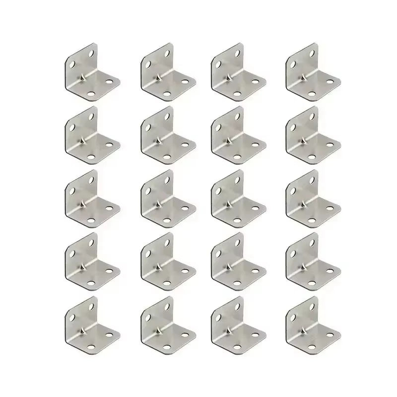 20Pcs Angle Iron Board Table, Chair, Cabinet, Wardrobe, Fixed Connector, 90-Degree Angle Iron Plate Bracket