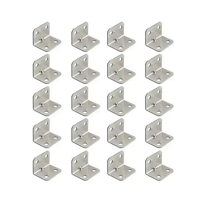 20Pcs Angle Iron Board Table, Chair, Cabinet, Wardrobe, Fixed Connector, 90-Degree Angle Iron Plate Bracket