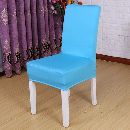 Dining Room Lycra Spandex Chair Cover Stretch White Chair Seat Slip Cover Removable for Kitchen Restaurant Chair Covers Wedding
