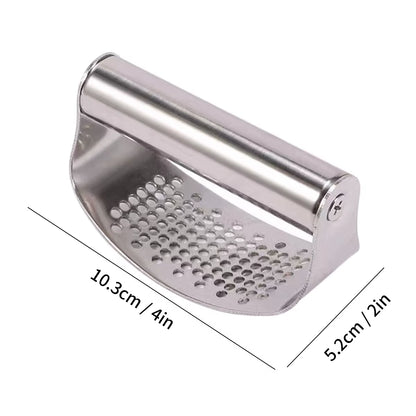 Manual Stainless Steel Garlic Press, Garlic Chopped Ginger Crusher for Fruit Vegetable Tools Kitchen Accessories